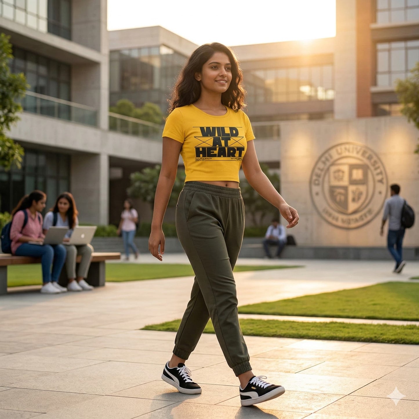 Women's Golden Yelow Crop Tops