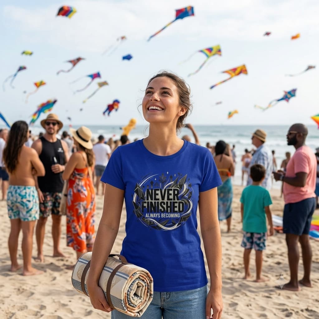 Women's Royal Blue Round Neck T-shirt