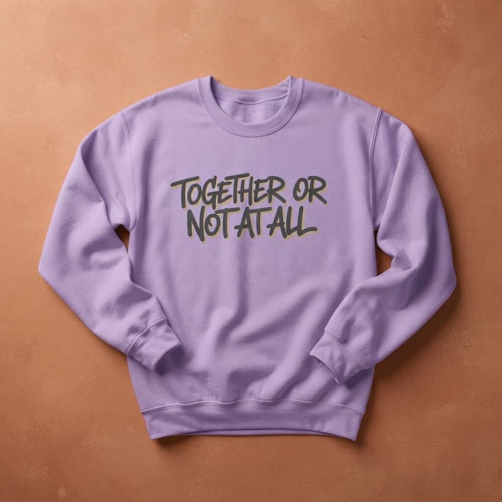 karavirs™ Together Or Not — Iris Lavender Sweatshirt