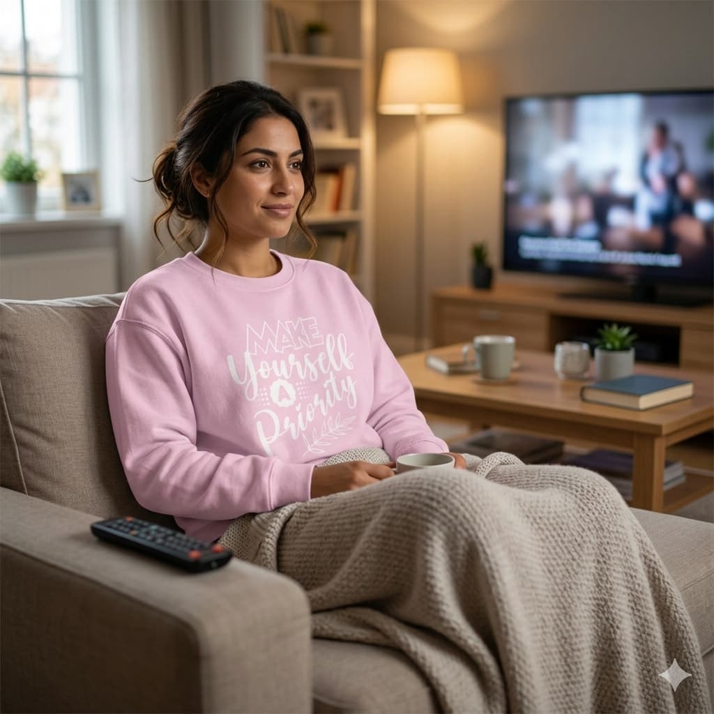 WOMENS LIGHT PINK SWEATSHIRT 