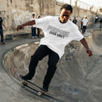 Men's White Oversized Round Neck T-shirt