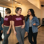 Women's Maroon Crop Top