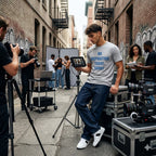 Men's Melange Grey Round Neck T-shirt
