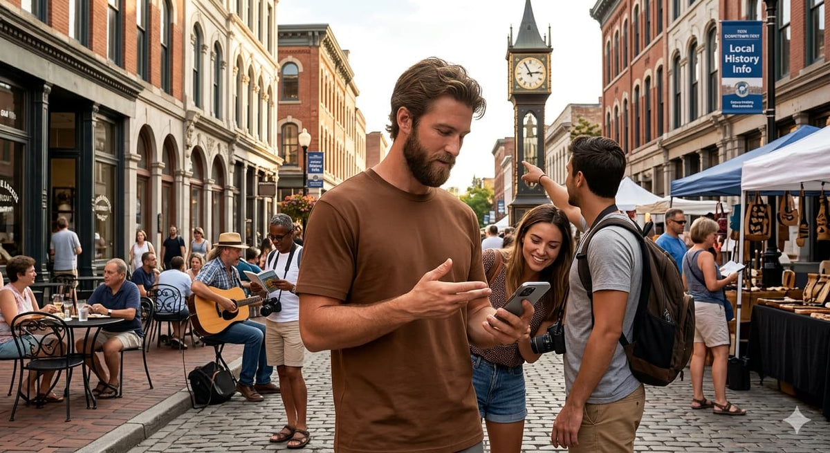 Men's Chocolate Brown Round Neck T-shirt