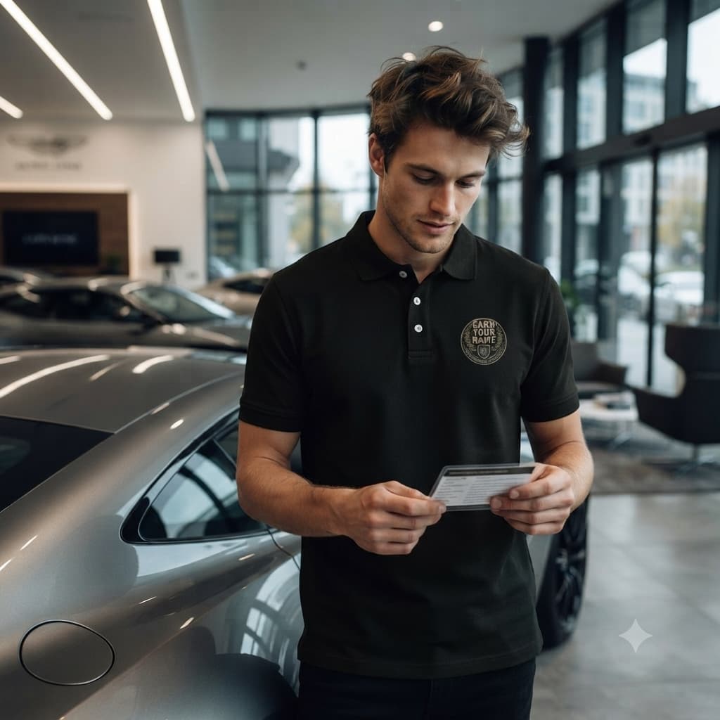 Men's Black Polo T-shirt