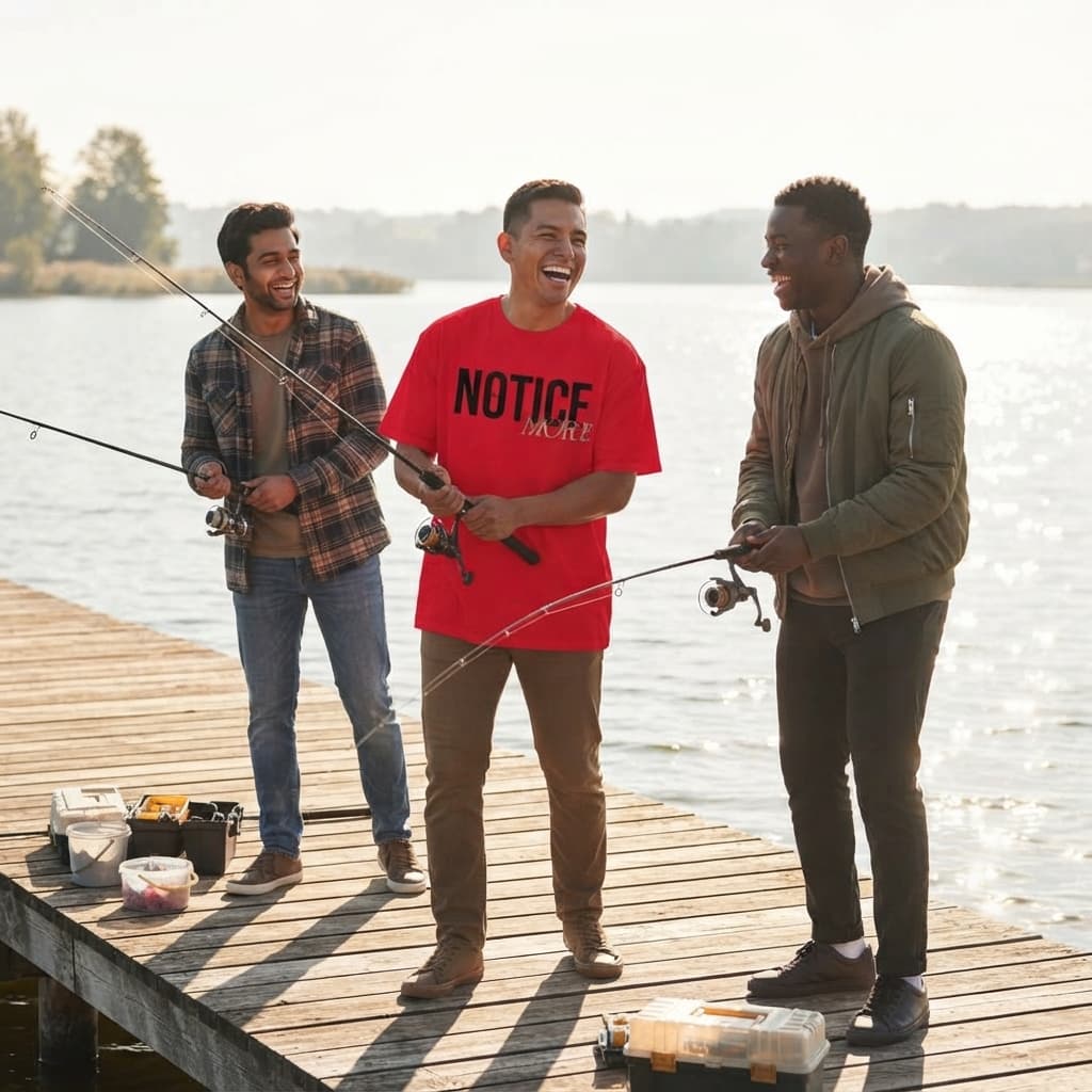 Men's Red Oversized Round Neck T-shirt