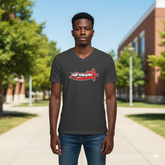 MENS BLACK VNECK T-SHIRT