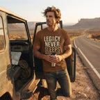 Men's Chocolate Brown Round Neck T-shirt