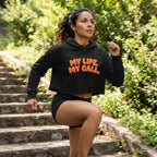Women's Black Crop Hoodies