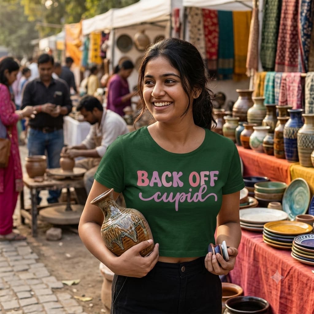 Karavirs® Private Olive Green crop top for women India