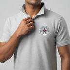 Men's Melange Grey Polo T-shirt