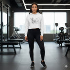 WOMENS WHITE CROP HOODIES