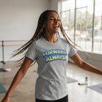 Women's Melange Grey Round Neck T-shirt