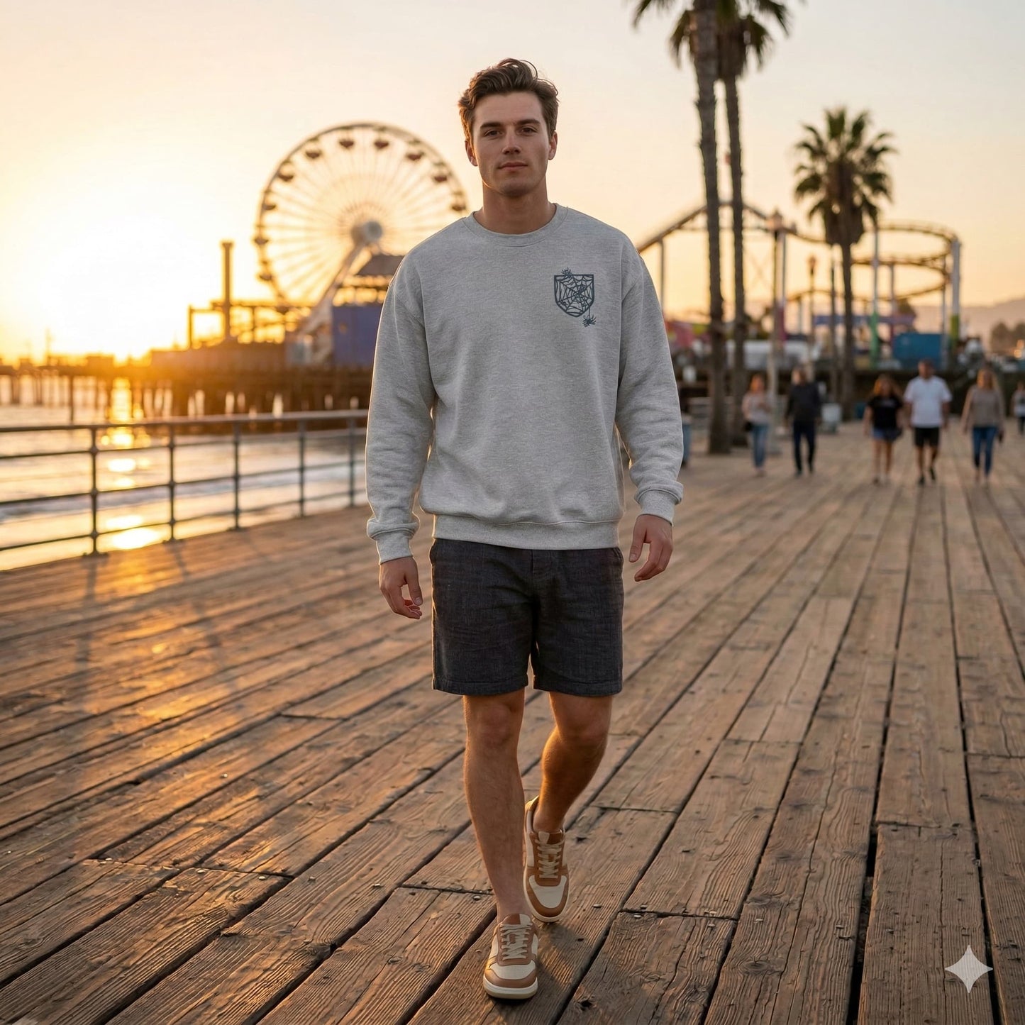 Men's Melange Grey Sweatshirts