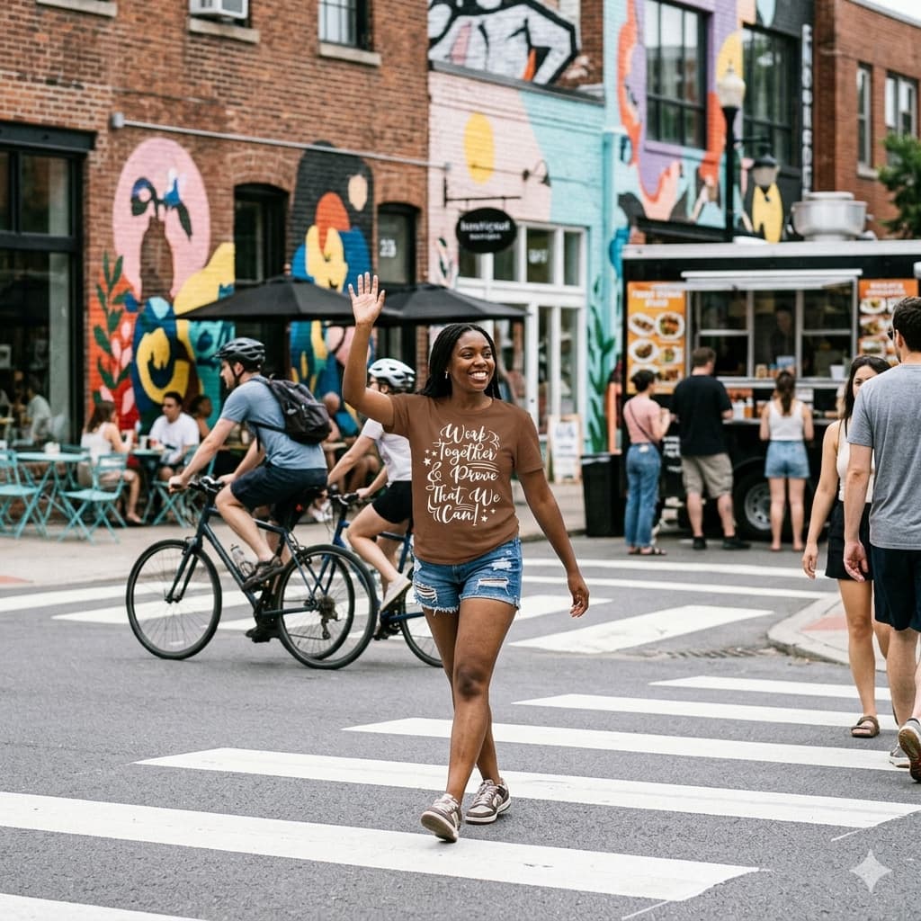Women's Coffee Brown Round Neck T-shirt