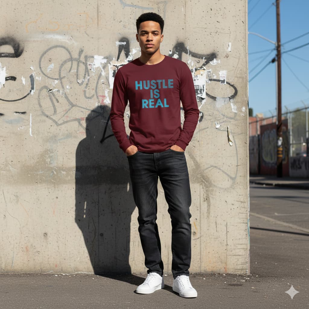 MENS MAROON ROUNDECK F/S T-SHIRT