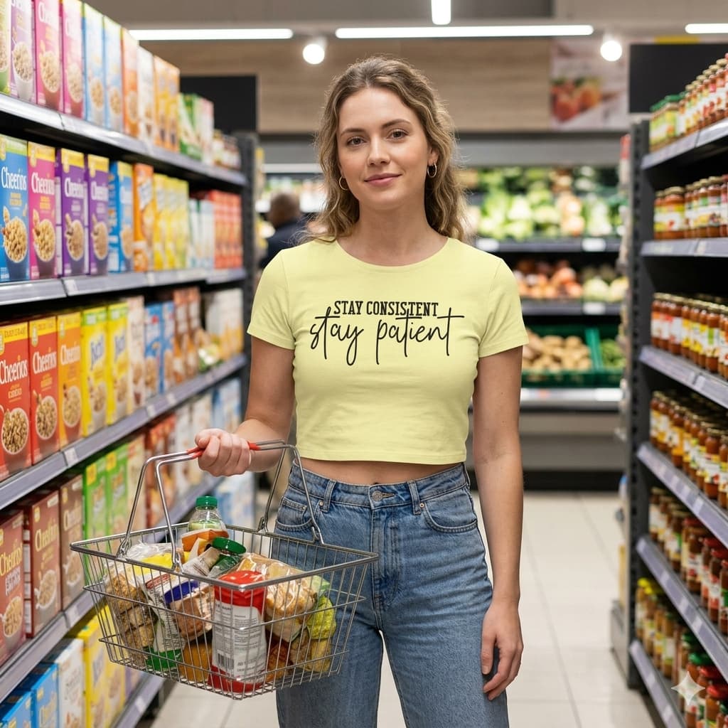 WOMENS BUTTER YELLOW CROP TOP
