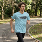 Men's Surf Blue Round Neck T-shirt