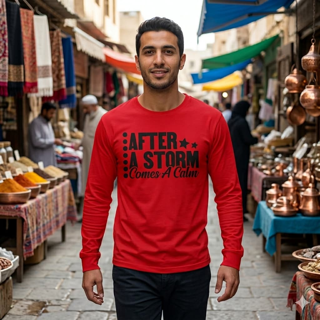 MENS RED ROUNDNECK T-SHIRT F/S