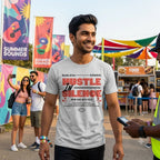Men's Melange Grey Round Neck T-shirts