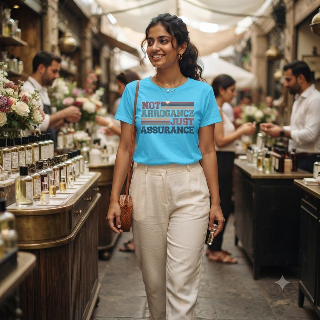 Women's Sky Blue Round Neck T-shirt