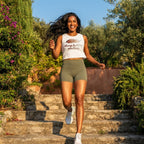 Women's White Crop Tank Top