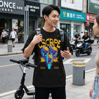 Men's Black Oversized Round Neck T-shirt