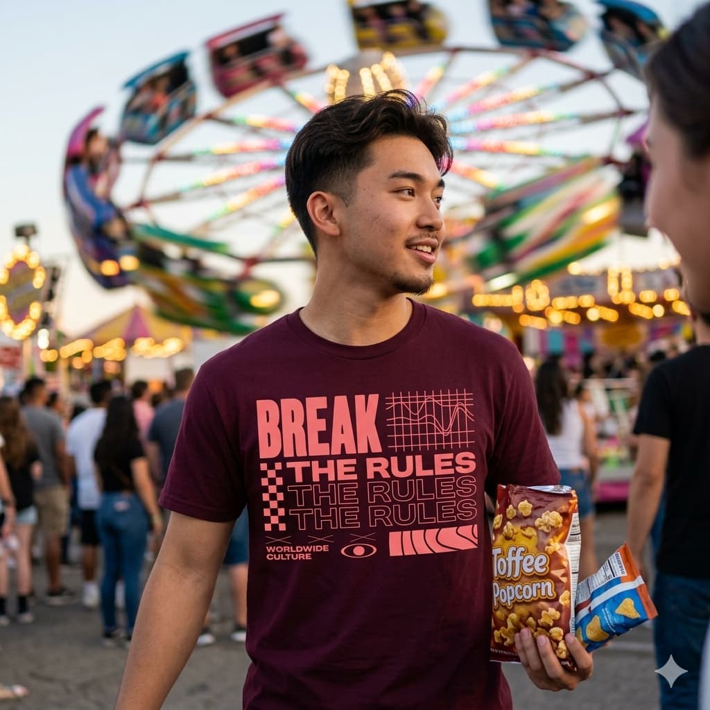 Karavirs® Rebel Burgundy graphic tee for men India