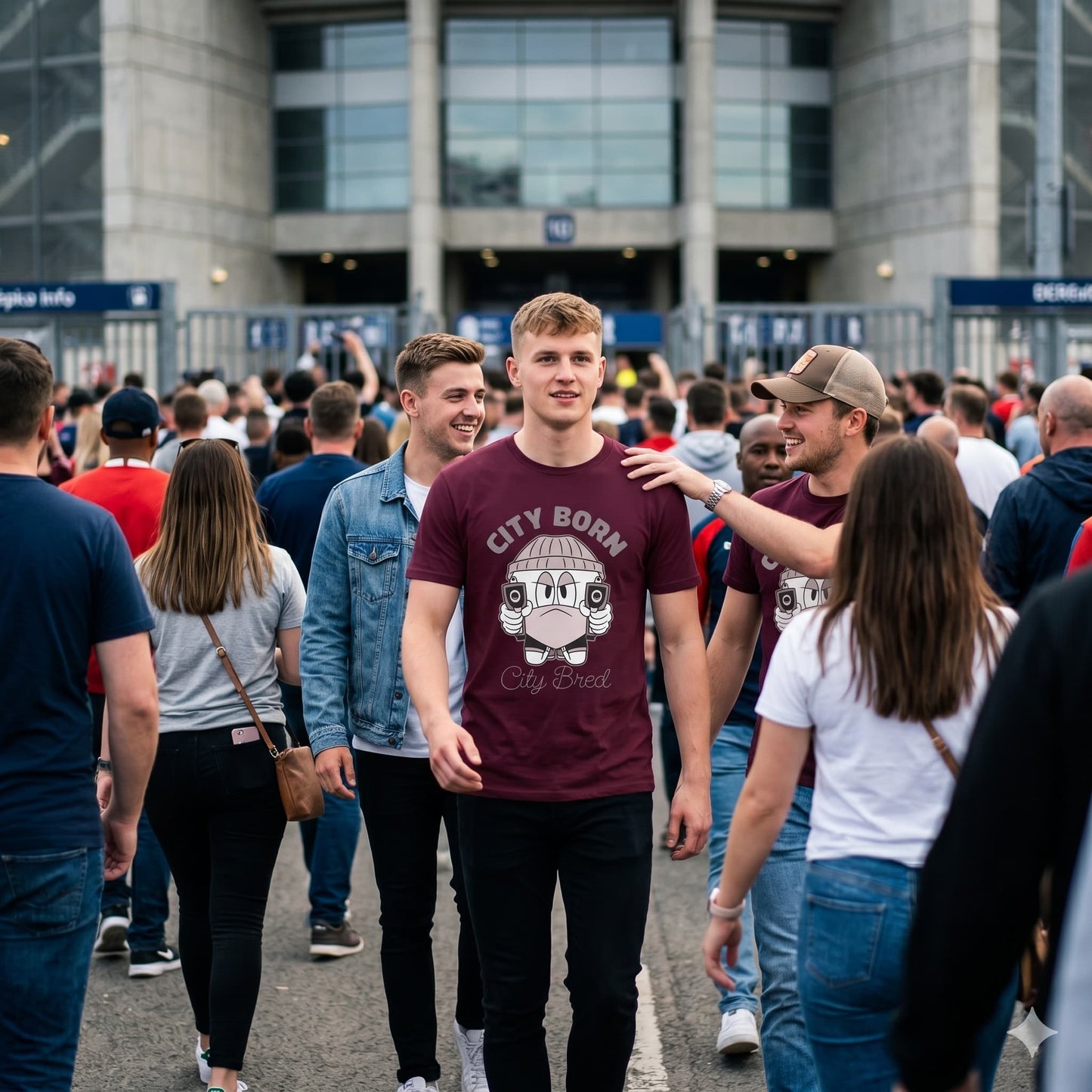 Men's Maroon Round Neck T-shirt