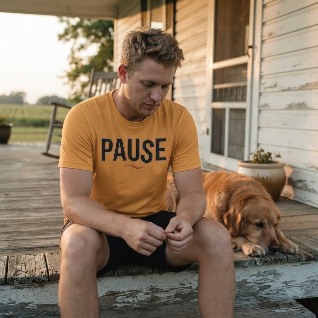 Men's Mustard Yellow Round Neck T-shirt