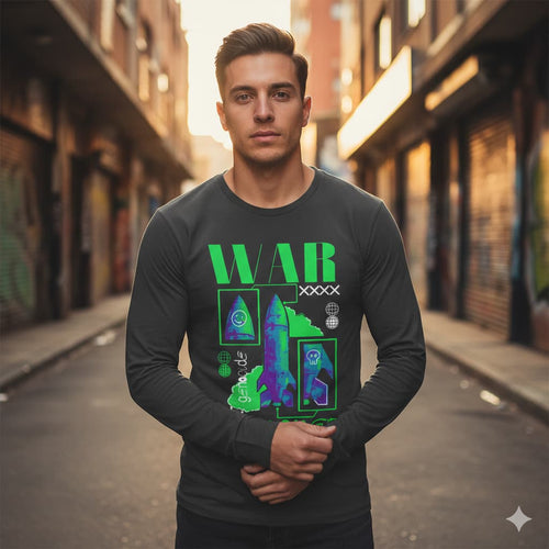 Karavirs® Armistice Black full sleeve t-shirt for men India