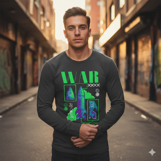 Men's Black Full Sleeve Round Neck T-shirts