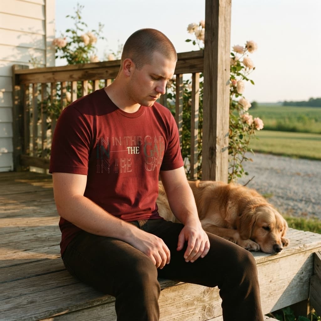 Men's Maroon Round Neck T-shirt