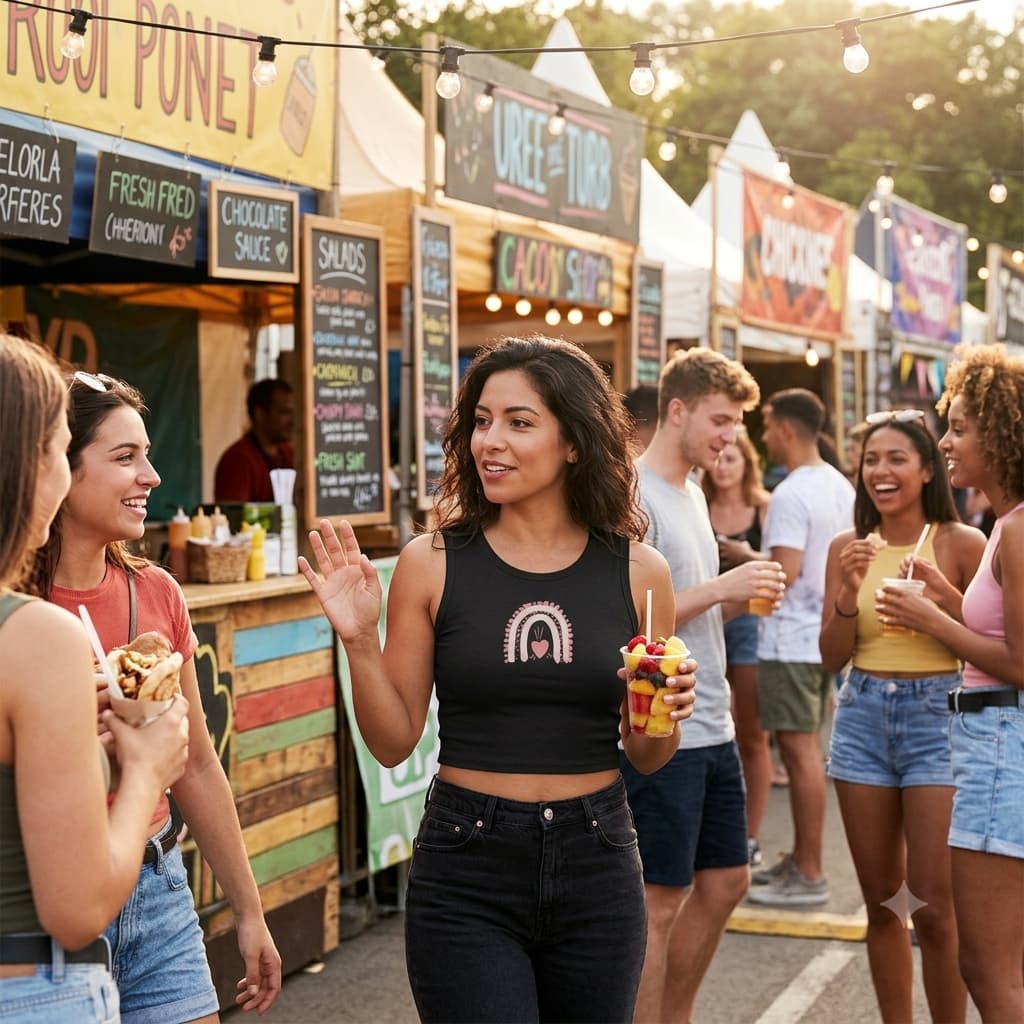 Women’s Black Crop Tank Tops 