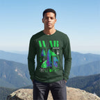 Men's Olive Green Full Sleeve Round Neck T-shirts