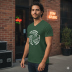 MENS OLIVE GREEN VNECK T-SHIRT