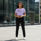WOMENS IRIS LAVENDER CROP TOP