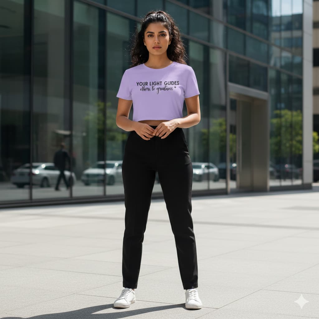 WOMENS IRIS LAVENDER CROP TOP