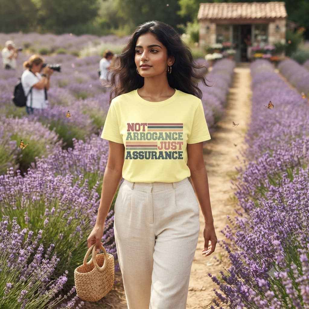 Women's Butter Yellow Round Neck T-shirt