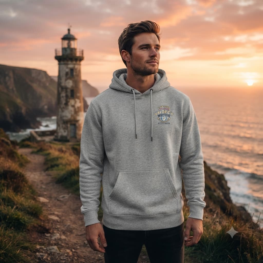 Men's Melange Grey Hoodies