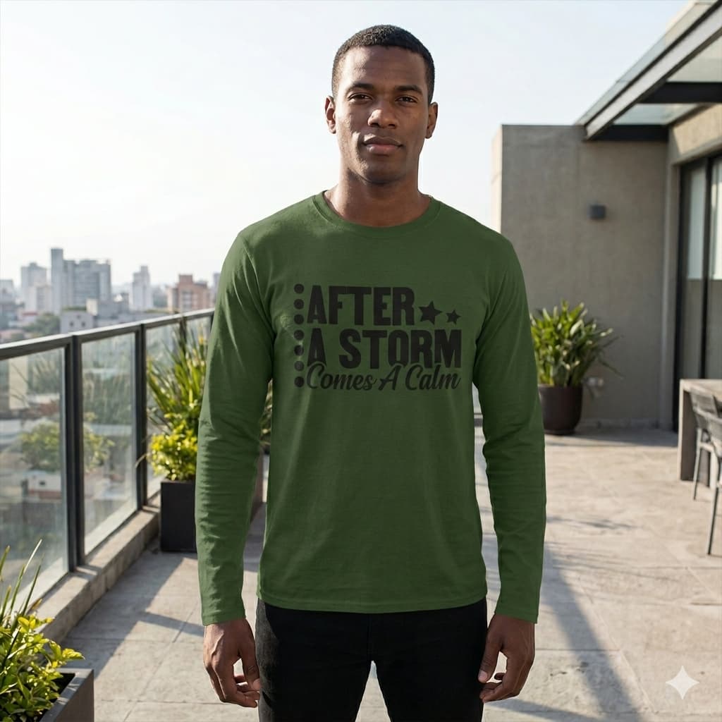 MENS OLIVE GREEN ROUNDNECK T-SHIRT F/S