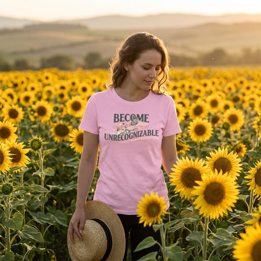 Women's Light Pink Round Neck T-shirt