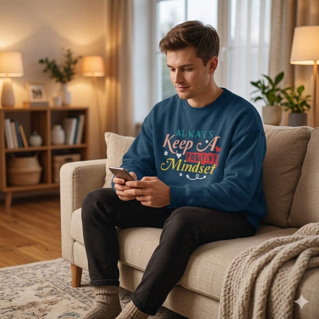 MENS NAVY BLUE SWEATSHIRT 