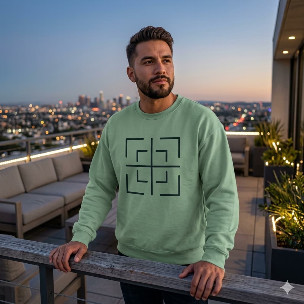 MENS MINT GREEN SWEATSHIRT 