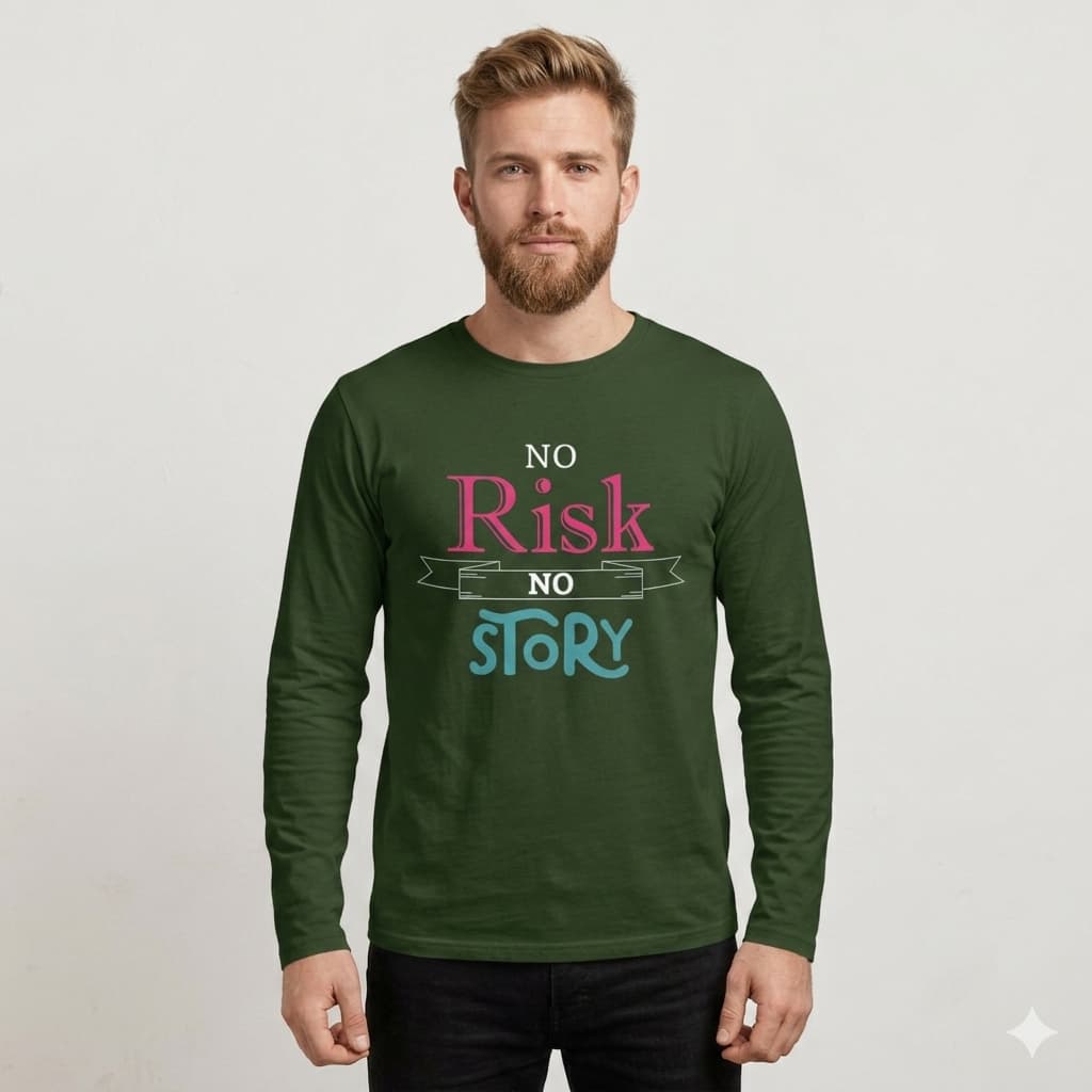 MENS OLIVE GREEN ROUNDNECK T-SHIRT F/S