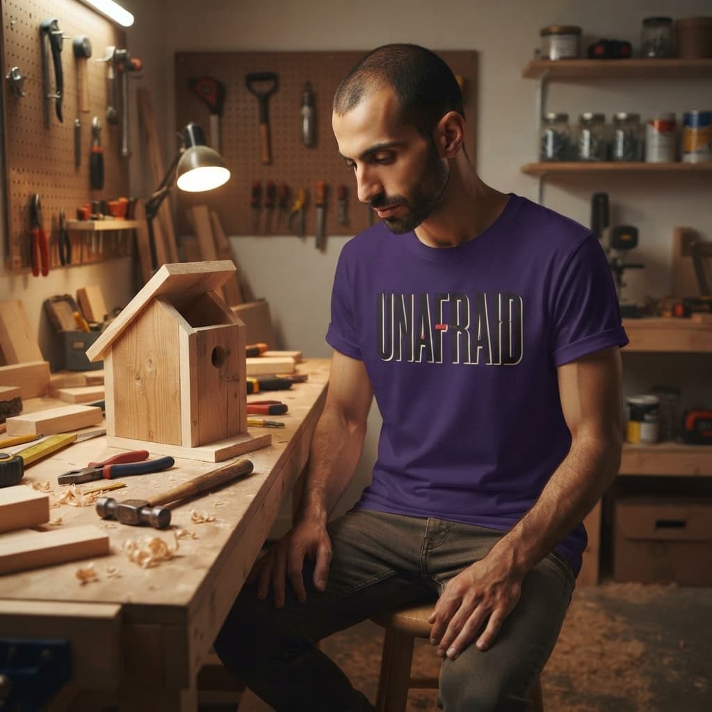 Men’s Purple Round Neck T-shirt