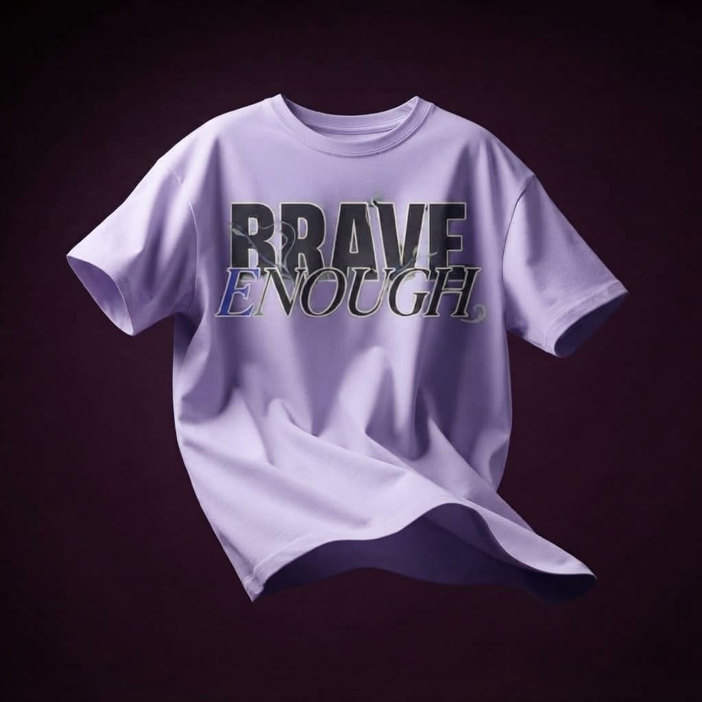 Unisex Iris Lavender Oversized Round Neck T-shirt