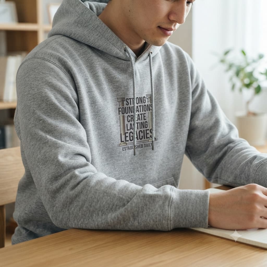 Men's Melange Grey Hoodie