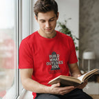 Men's Red Round Neck T-shirt