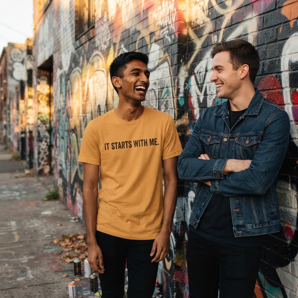 Men's Mustard Yellow Round Neck T-shirt